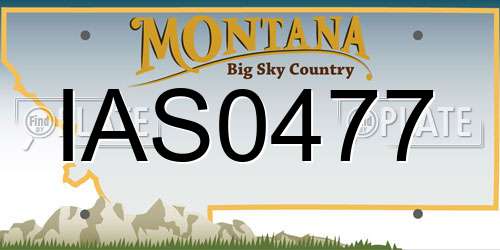 IAS0477 Montana License Plate