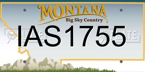 IAS1755 Montana License Plate