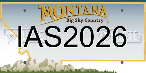 IAS2026 Montana License Plate