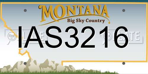 IAS3216 Montana License Plate