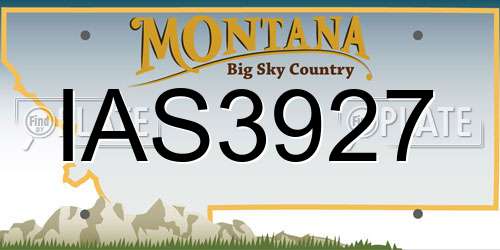 IAS3927 Montana License Plate
