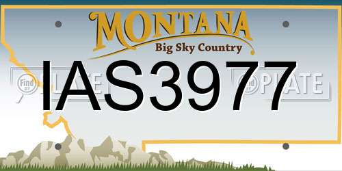 IAS3977 Montana License Plate