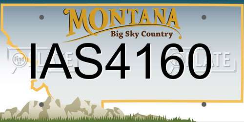 IAS4160 Montana License Plate