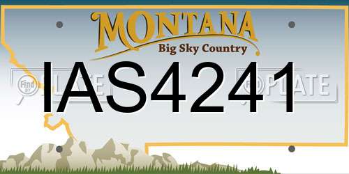 IAS4241 Montana License Plate
