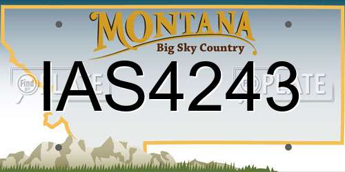 IAS4243 Montana License Plate