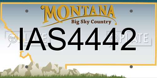 IAS4442 Montana License Plate