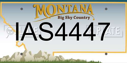 IAS4447 Montana License Plate