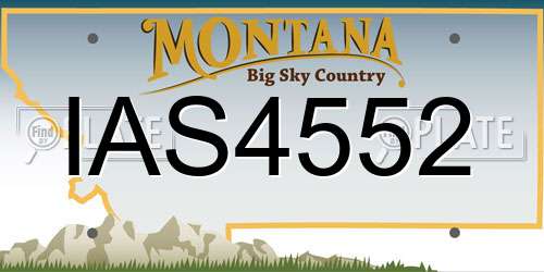 IAS4552 Montana License Plate