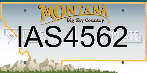 IAS4562 Montana License Plate
