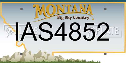 IAS4852 Montana License Plate