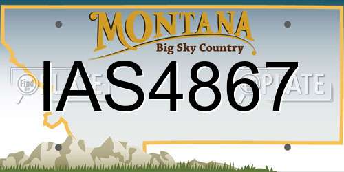 IAS4867 Montana License Plate