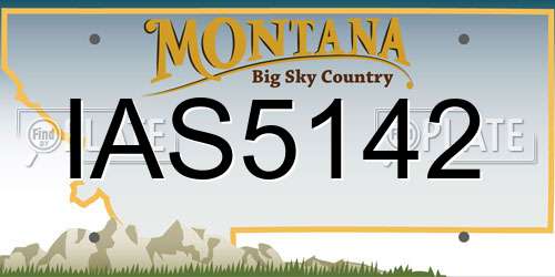IAS5142 Montana License Plate