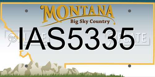 IAS5335 Montana License Plate
