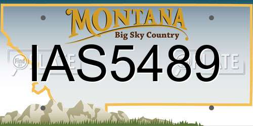 IAS5489 Montana License Plate