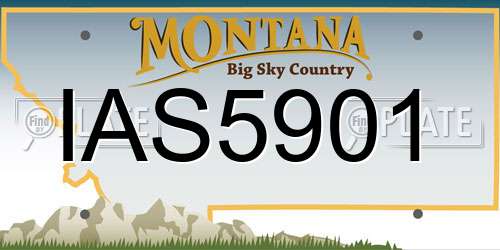 IAS5901 Montana License Plate