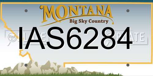 IAS6284 Montana License Plate