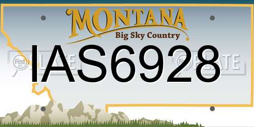 IAS6928 Montana License Plate