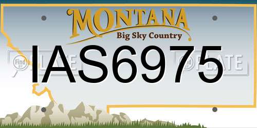 IAS6975 Montana License Plate