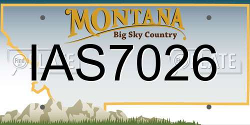 IAS7026 Montana License Plate