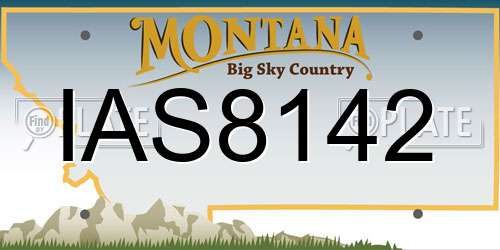 IAS8142 Montana License Plate