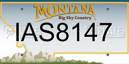 IAS8147 Montana License Plate