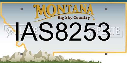 IAS8253 Montana License Plate