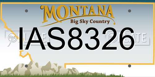 IAS8326 Montana License Plate