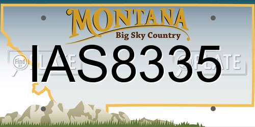IAS8335 Montana License Plate