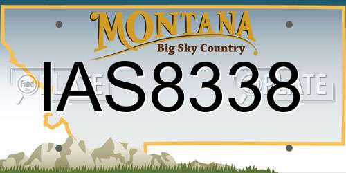 IAS8338 Montana License Plate