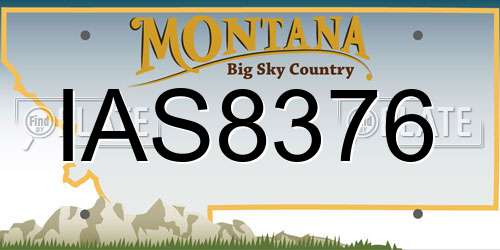 IAS8376 Montana License Plate