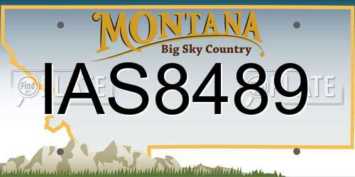 IAS8489 Montana License Plate