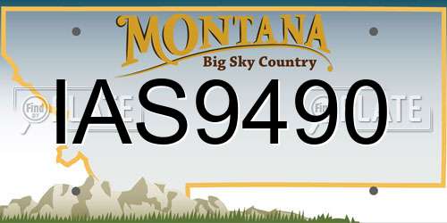IAS9490 Montana License Plate