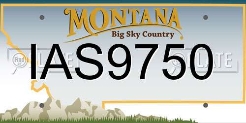 IAS9750 Montana License Plate