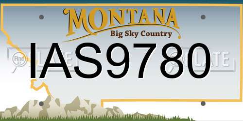IAS9780 Montana License Plate