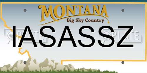 IASASSZ Montana License Plate
