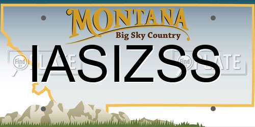 IASIZSS Montana License Plate