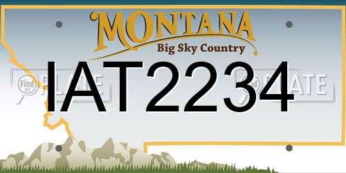 IAT2234 Montana License Plate