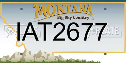 IAT2677 Montana License Plate