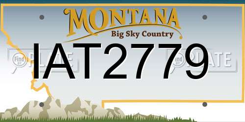 IAT2779 Montana License Plate