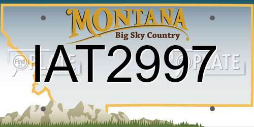 IAT2997 Montana License Plate