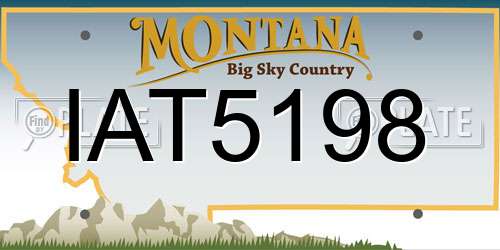 IAT5198 Montana License Plate