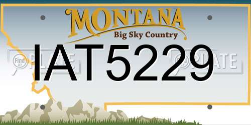 IAT5229 Montana License Plate