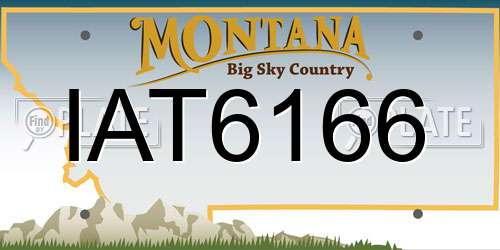IAT6166 Montana License Plate