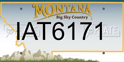 IAT6171 Montana License Plate