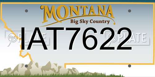 IAT7622 Montana License Plate
