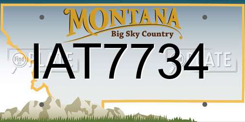 IAT7734 Montana License Plate