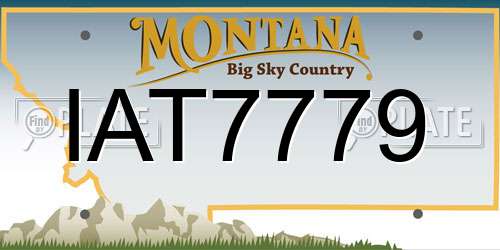 IAT7779 Montana License Plate
