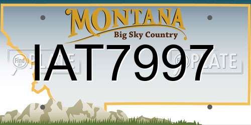 IAT7997 Montana License Plate