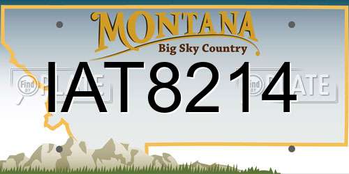 IAT8214 Montana License Plate