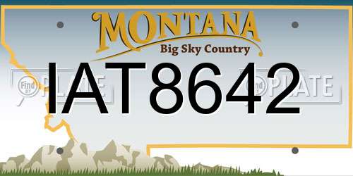 IAT8642 Montana License Plate